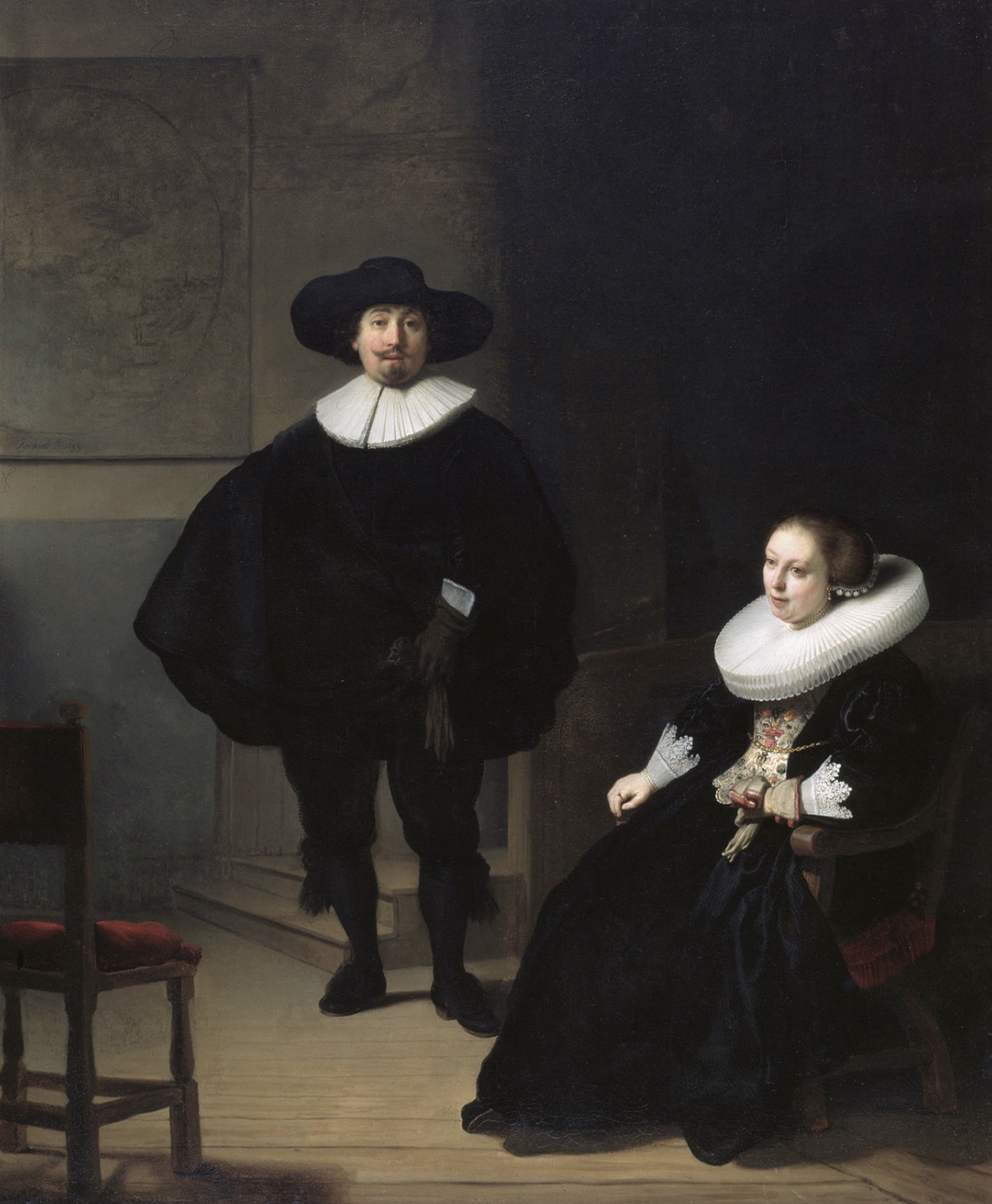 “A Lady and Gentleman in Black” by Rembrandt 